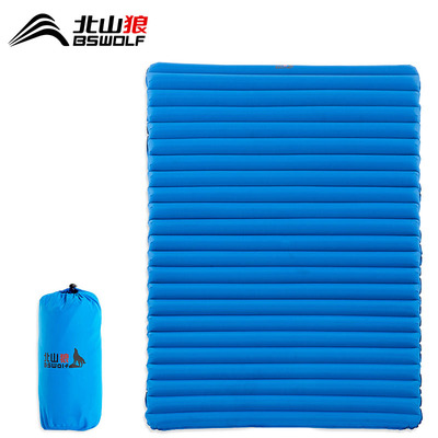 North Mountain Wolf Outdoor Anti-Damp Cushion Double Inflatable Cushion Air Cushion Mattress Thickened Widened Tent Sleeping Cushion Lunch Break Portable Mat