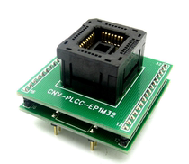 PLCC-32-to-direct plug-in burner IC burner adapter conversion pad Chip Test stand