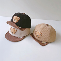 Baby Hat Autumn Winter Style Duck Tongue Cap Cute Super Cute Little Bear Baby Baseball Cap Spring Autumn Season Thin 2024 new