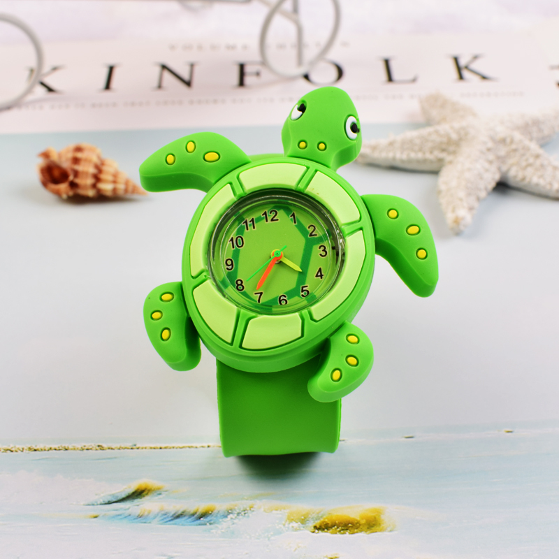 Trendy Green Turtle Children's Watch for Boys and Girls, Funny Ghost Turtle Toy, Slap Bracelet, Kindergarten Gift Trendy Green Turtle Children's Watch for Boys and Girls, Funny Ghost Turtle Toy, Slap Bracelet, Kindergarten Gift