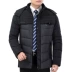 Áo khoác cotton nam trung niên cộng với nhung dày cho cha áo parka nam Bông