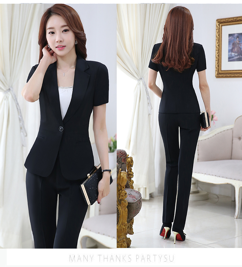 Bộ đồ vest mỏng nữ tay ngắn chất béo mm cộng với phân bón XL 2018 mới mùa hè chuyên nghiệp bộ đồ 200 kg đồ nữ đẹp