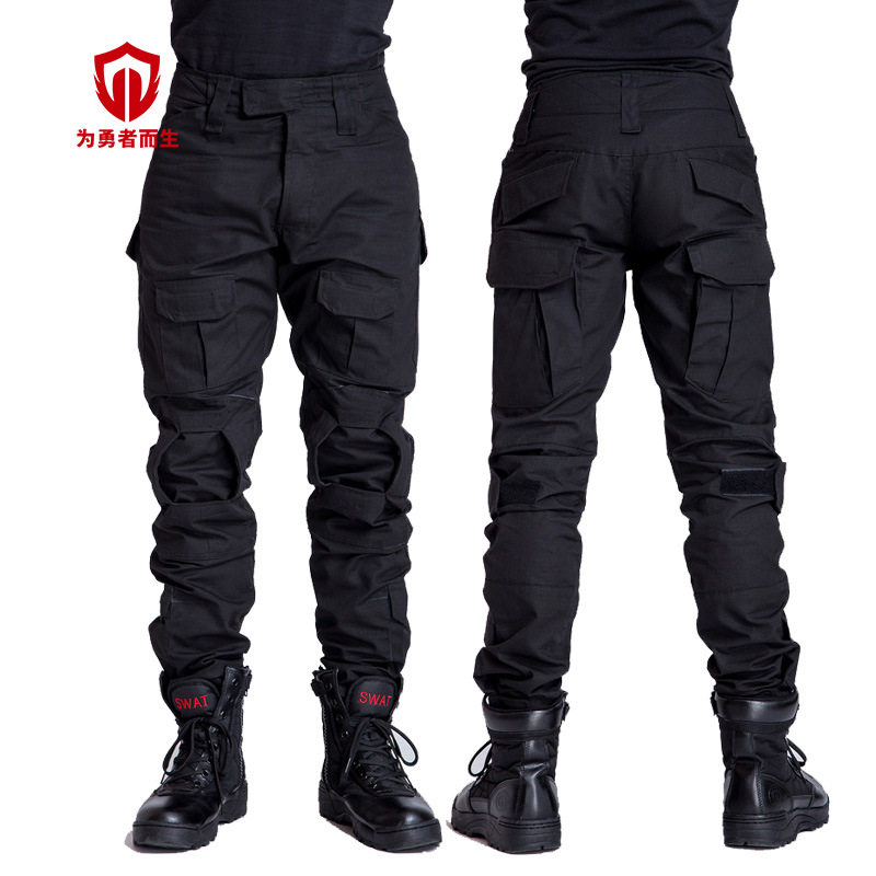 Outdoor casual straight-leg slim-fit small-legged pants tactical cargo pants long pants autumn and winter tactical pants male training pants
