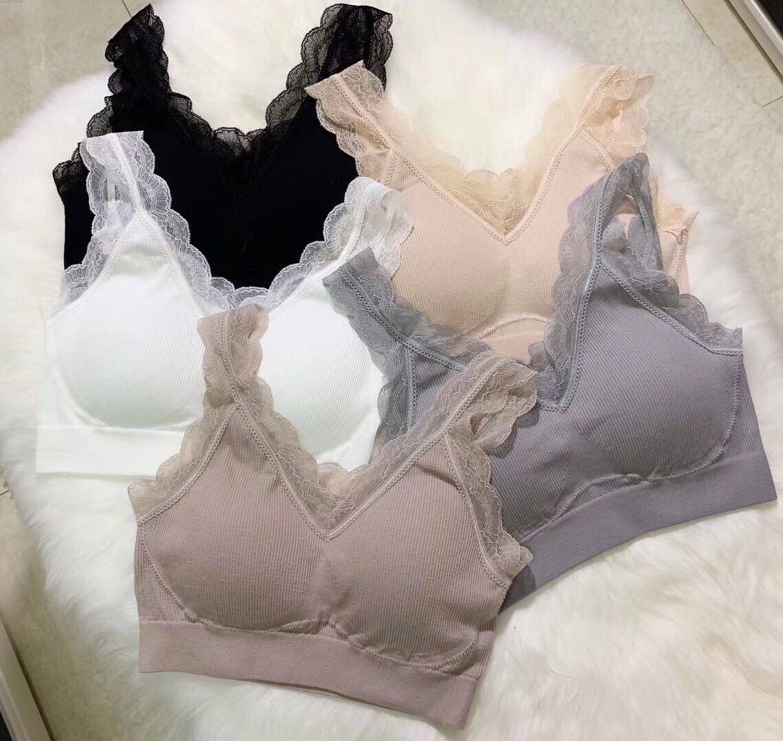 Ultra good wearing 0 tying lace to gather a piece of chest cushion No-mark underwear yoga vest bra