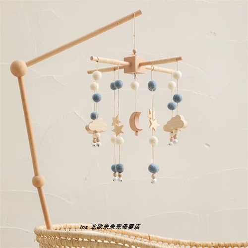 Брендовая деревянная кроватка, трубка для новорожденных, игрушка на кроватку для кровати, подвеска, детская успокаивающая погремушка