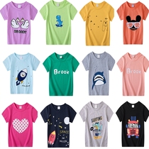 Childrens clothing manufacturer wholesale summer male and female children short half sleeve small CUHK child pure cotton T-shirt ground stall source