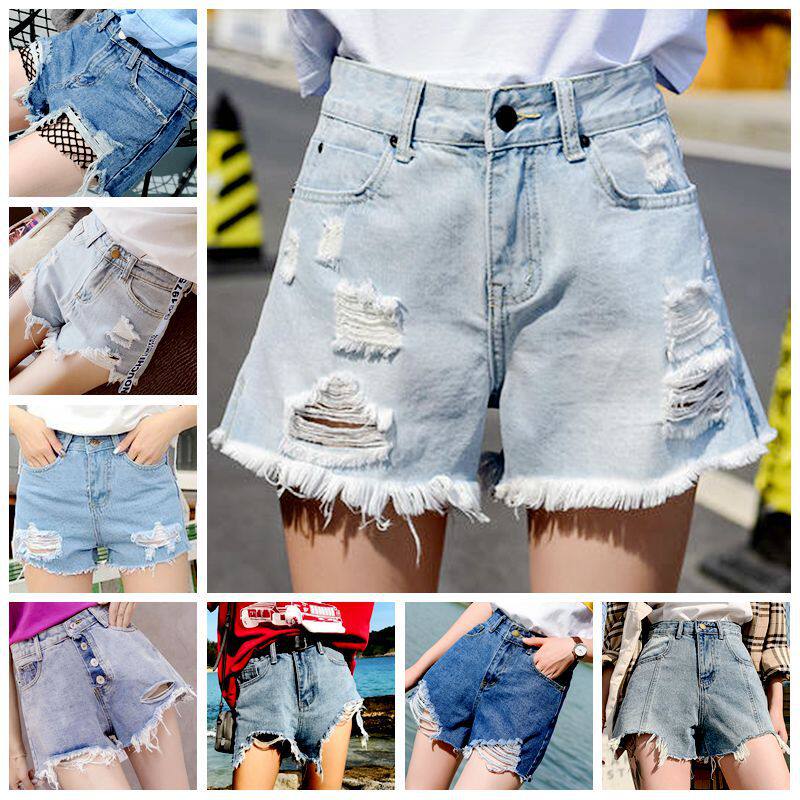 Summer women's clothing wholesale street stall supply Korean denim shorts female students denim skirt wide leg pants factory direct sales