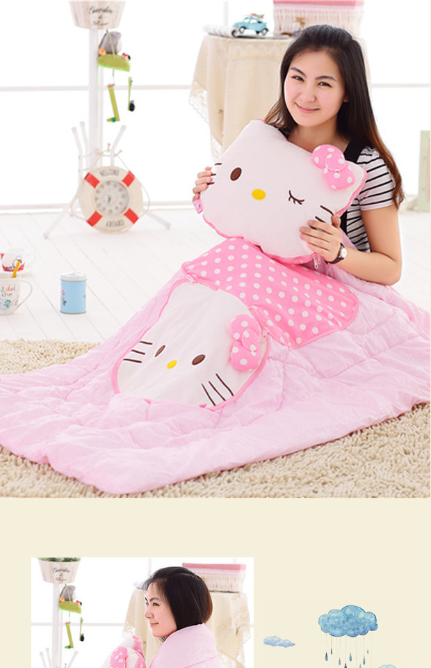 Gối chăn đôi sử dụng xe văn phòng đa chức năng cá tính dễ thương Đệm gối gấp điều hòa quilt nap Chăn gối văn phòng 2 trong 1