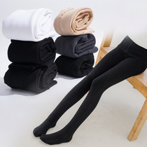 Girls plus velvet pantyhose pantyhose waist warm leggings 2021 autumn and winter New foot socks