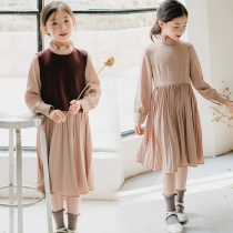 Pro-sub-dress 2020 new girl dress with dress Machia princess dress Spring and autumn Korean version small balsamic breeze CUHK Girl plexu skirt