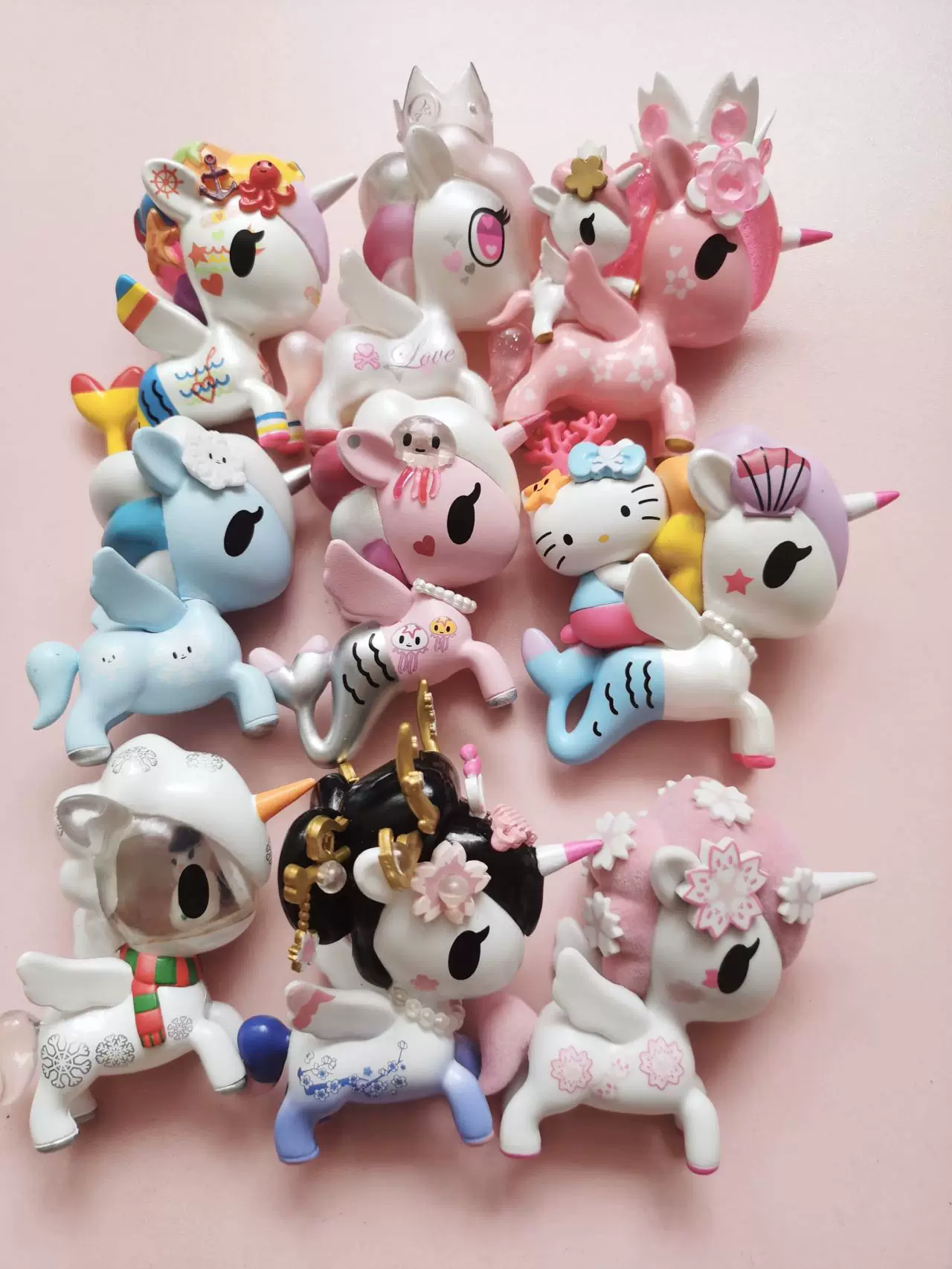 Tokidoki Прозрачный единорог слепое подтверждение снежный кристалл кристалл океан дрейфующая бутылка луна бог принцесса