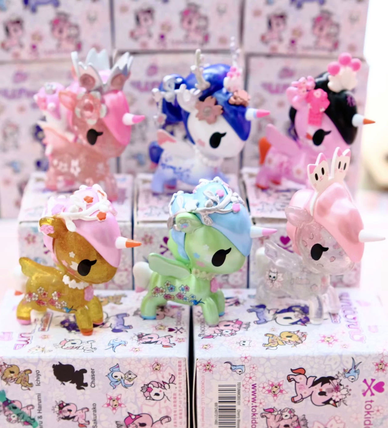 Tokidoki единорог-безумный зверь blind box вишнёвый цветок весна и Qingluo Sakura Золотая Sakura Princess Цветочная язык. Ясная Sakura