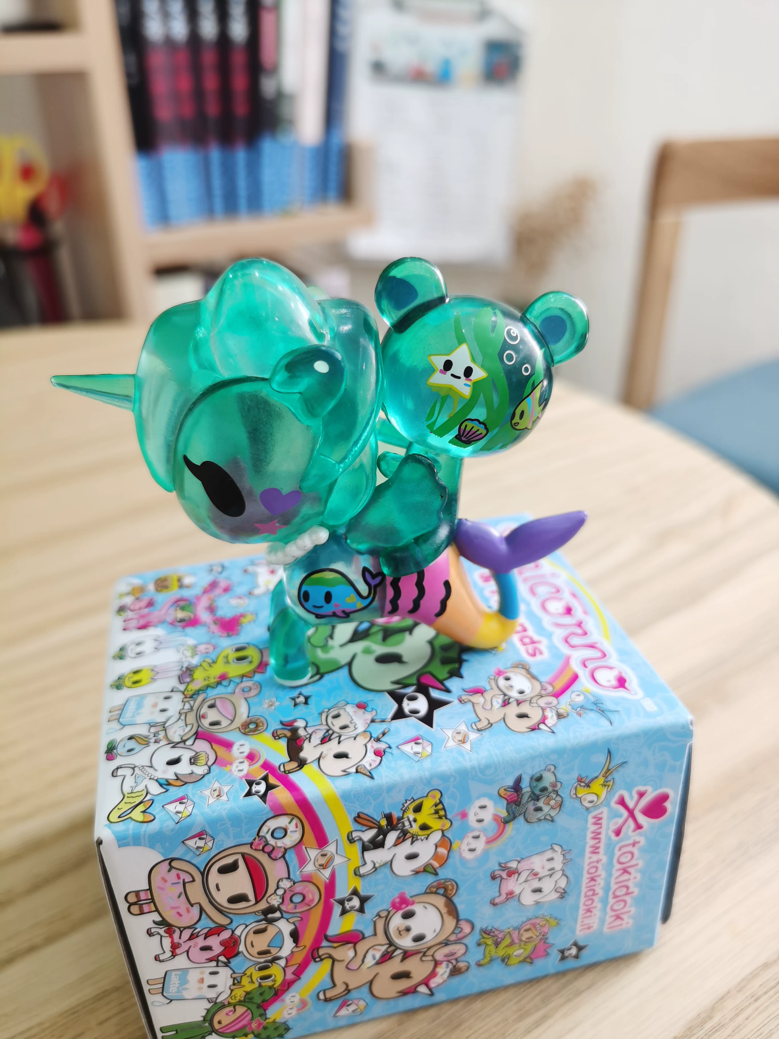 Tokidoki и его друг подарок единороги зверь скрытая коробка изумрудный глазурованный стекло прозрачное водоросли