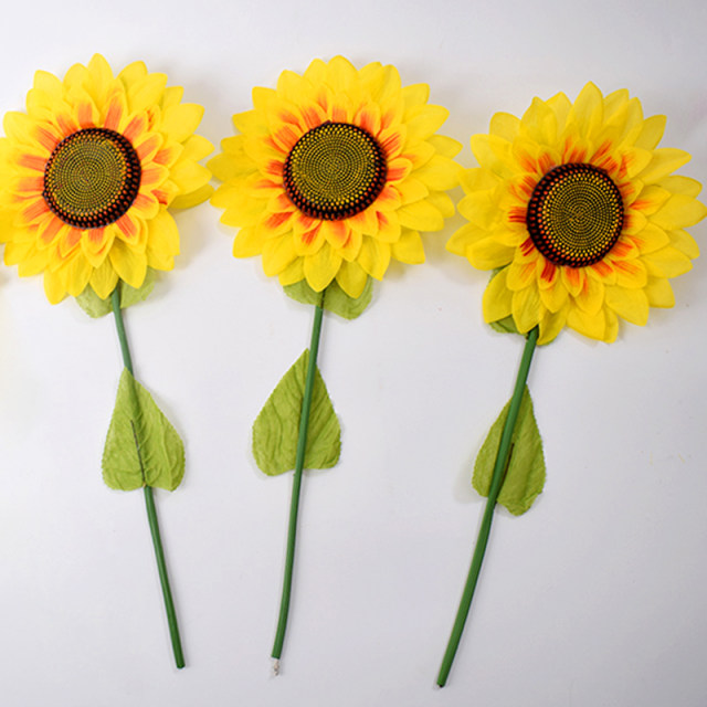 Dance props fake sunflower multi-layer simulated sunflower flower ເວທີຂະຫນາດໃຫຍ່ prop ດອກໄມ້ກິລາການສະແດງ hand-turned flower