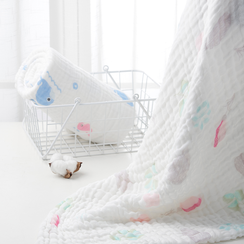 Newborn Baby Bath Towels Pure Cotton Gauze Ultra Soft Absorbent Baby Supplies Baby Newborn Baby Bath Towels Cover Blanket