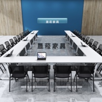 Training Table Long Bar Table With Wheels Tutoring Table Foldable Splicing Combined Meeting Table Removable Staff Desk