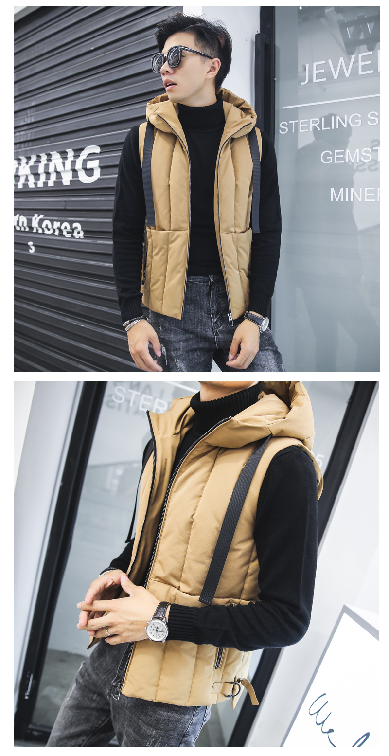 Mùa thu và mùa đông mới Hàn Quốc nam mỏng manh áo vest cotton thanh niên sinh viên giản dị bánh mì vest vest shop đồ nam đẹp