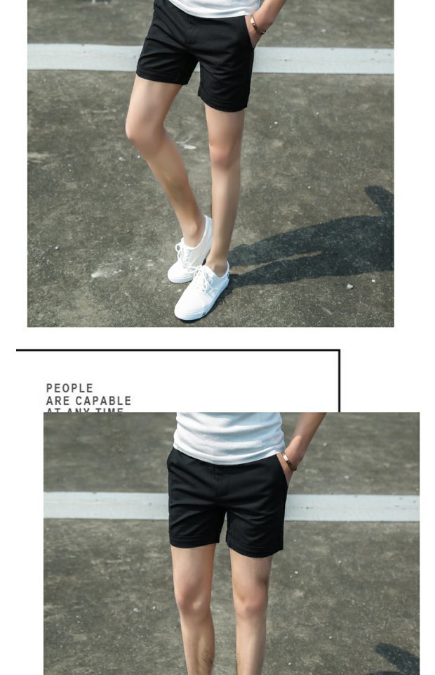 Mùa hè mới, quần short nam cực kỳ phiên bản Hàn Quốc của kiểu quần ba dây tự uốn cong áo nam hàng hiệu