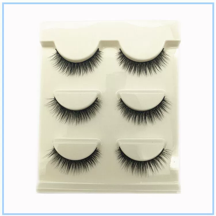 3D thuần thủ công lông mi giả 18 lớp đa chiều mô phỏng trang điểm nude tự nhiên dài dày 3 cặp vận chuyển 2 để gửi keo mi giả 3d