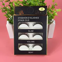 3D thuần thủ công lông mi giả 02 lớp đa chiều mô phỏng trang điểm nude tự nhiên dài dày hai gửi keo dán 3 cặp vận chuyển long mi gia