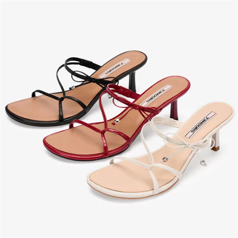 Celebrity-Inspired Women's Shoes Madeleine 2025 Summer New Style Sandals with Thin Heels and Open-Toe High Heels