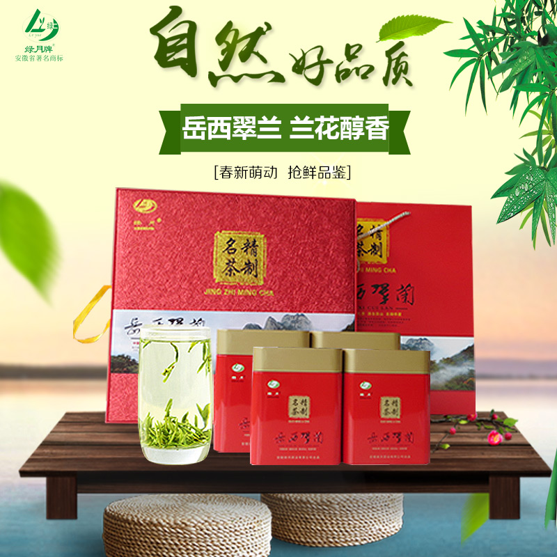 Min Former Green Moon Yue Xicui Lan Green Tea 2022 New Tea Spring Tea Anhui Tea Ceremony Tea Gift Box Installed Alpine Cloud Foggy Fried Green Tea