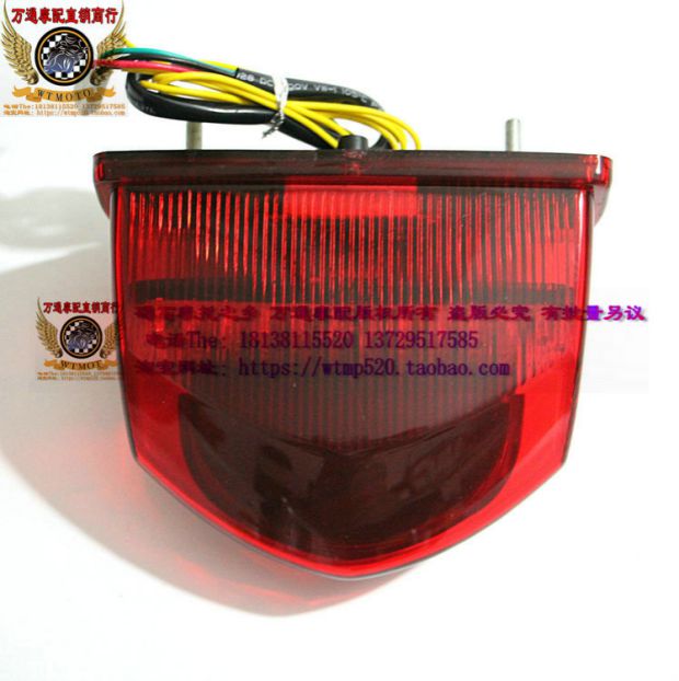 CBR600RR F5 07-08-09-10-11-12 năm đèn hậu lắp ráp đèn phanh phía sau có tay lái - Đèn xe máy đèn led xe máy cos vàng pha trắng