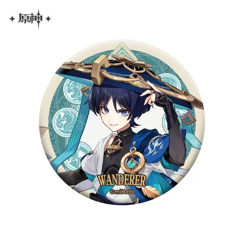 Authentic In-Stock Genshin Impact Wanderer Merchandise Collection Badge Standee Quicksand Color Paper Doll