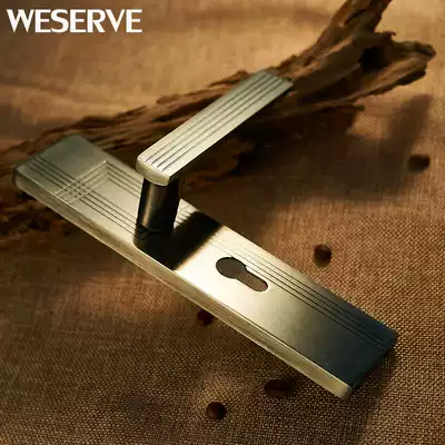 Visahua Jane European modern European door lock Chinese handle Room door lock Bedroom door lock Green bronze lock