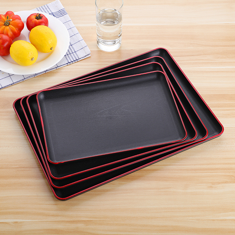 Tray for plates and cups Household simple ktv Fruit serving coffee Frozen desktop barbecue non-slip tea tray
