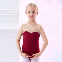 Childrens dance clothes gymnastics clothes womens summer short-sleeved ballet uniforms