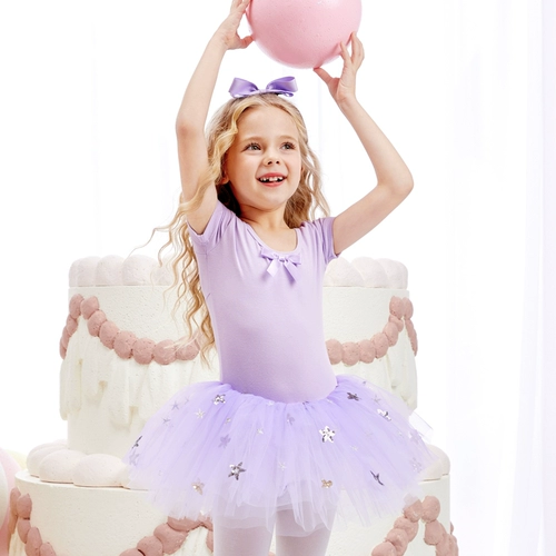 Детская спортивная одежда для раннего возраста, летний танцующий костюм для танцевального шоу, короткий рукав