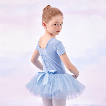 Dance clothes children Womens ballet skirt short sleeves summer girls Chinese dancing clothes clothing childrens practice clothes