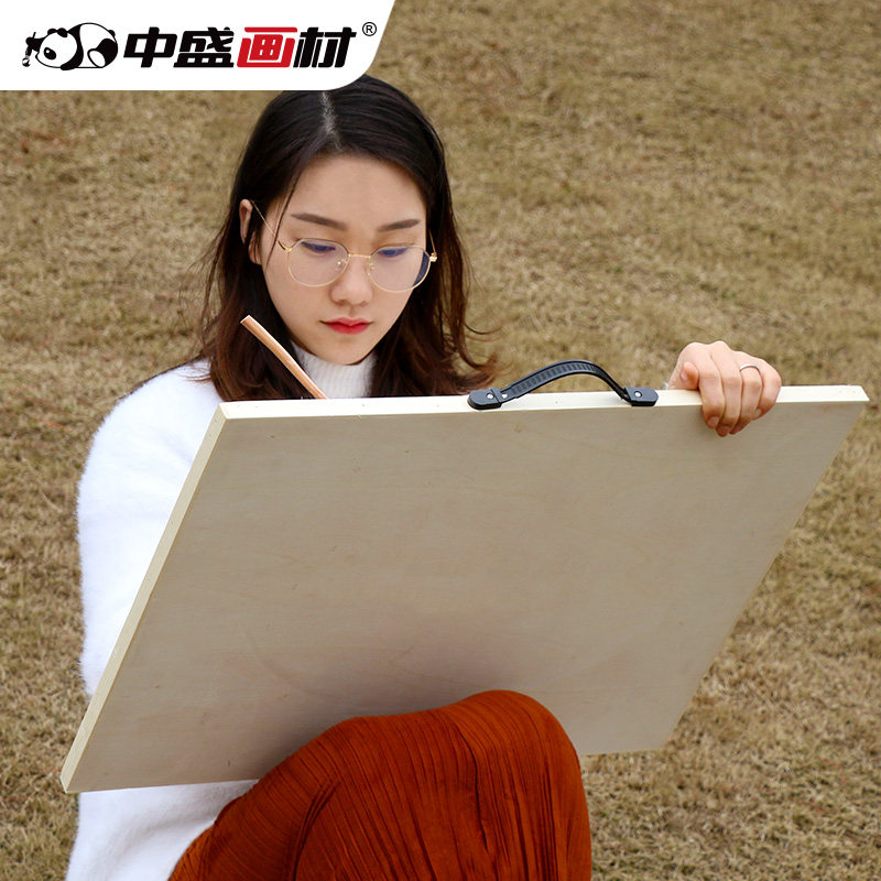 Medium Sheng Drawing Material 4K Linden Wood Carrying board Sketch Drawing Board Drawing Board Drawing Board 4 Open Drawing Board A2 Fine Art Drawing Board