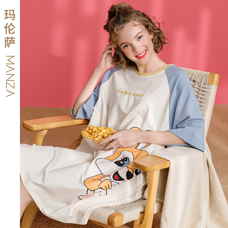 芬腾旗下 玛伦萨 纯棉 女式卡通宽松睡裙 天猫优惠券折后¥34包邮(¥79-45)多色可选 芬腾旗下 玛伦萨 纯棉 女式卡通宽松睡裙 天猫优惠券折后¥34包邮(¥79-45)多色可选
