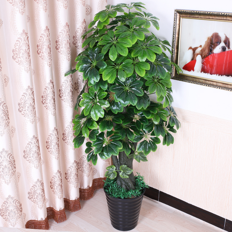 Simulated Fake Tree, Money Tree, Indoor Decoration, Living Room Display, Large Floor-Standing Potted Plant, Bonsai Plant, Plastic Fake Flower, Green Plant