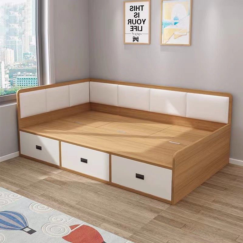 Custom Tatami Bed Rice Bed Small Household Type Storage Soft Bag Drawer Bed Floor High Box Children's Bed With Fencing Brief Modern-Taobao