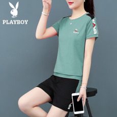 Одежда для отдыха 花花公子2020夏装新款运动服套装女韩版宽松短袖短裤休闲装两件套