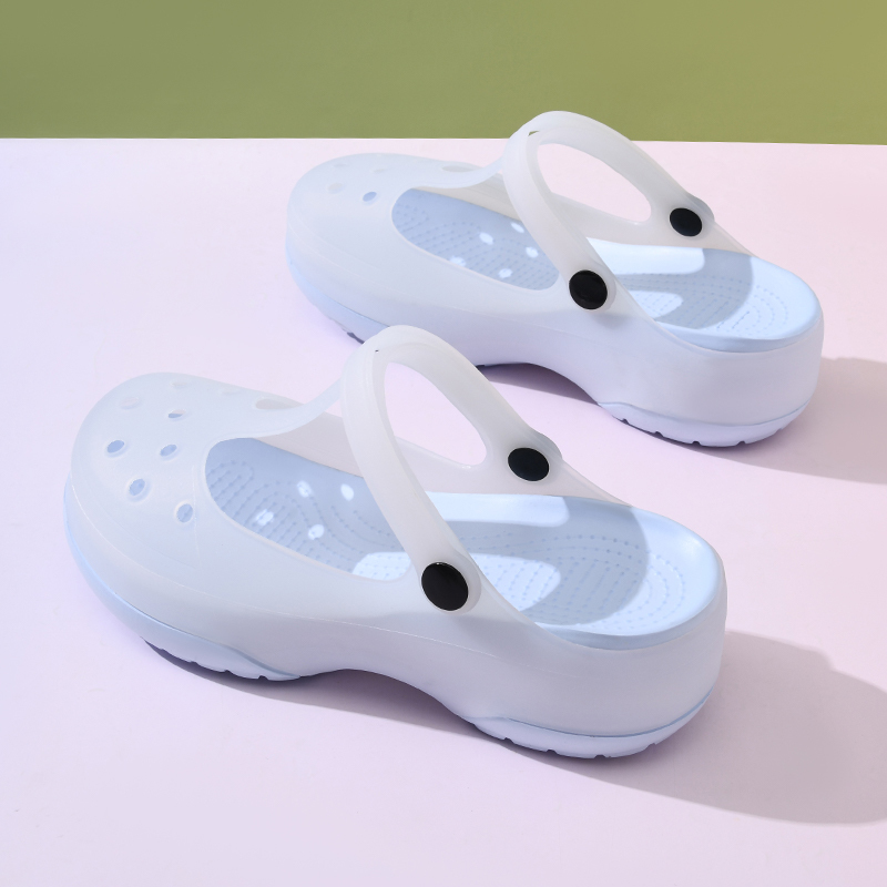Mary Jane Perforated Shoes for Women, New Style, Thick-Soled, Non-Slip, Nurse Operating Room Closed-Toe Slippers, Beach Jelly Shoes Mary Jane Perforated Shoes for Women, New Style, Thick-Soled, Non-Slip, Nurse Operating Room Closed-Toe Slippers, Beach Jelly Shoes