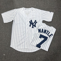 Yankees baseball suit striped short sleeve cardigan T-shirt hip hop Jersey plus size street dance hiphop men and women