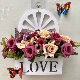 Treo tường hoa giả trang trí tường mặt dây chuyền mô phỏng hoa giỏ treo giỏ hoa nhựa phòng khách tường trong nhà trang trí hoa - Trang trí nội thất