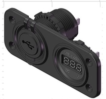 Two-position waterproof car charger cigarette lighter LED battery capacity display car charger cigarette lighter