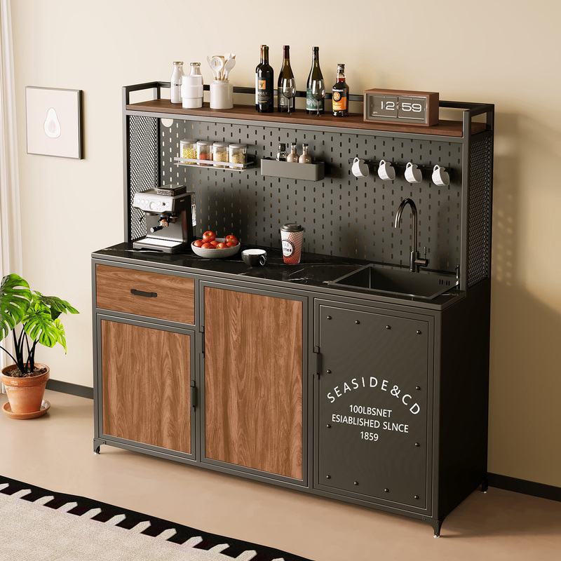 Industrial Style Washbasin Sideboard Integrated Wall-Mounted Storage Cabinet with Sink Living Room Storage Cabinet Tea and Coffee Cabinet Industrial Style Washbasin Sideboard Integrated Wall-Mounted Storage Cabinet with Sink Living Room Storage Cabinet Tea and Coffee Cabinet
