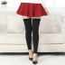 Mùa thu và mùa đông cộng với quần legging nhung dày ấm áp trên tất đầu gối của phụ nữ kapok chống đổ siêu dài chân già lạnh cao quần tất bông Vớ mắt cá chân
