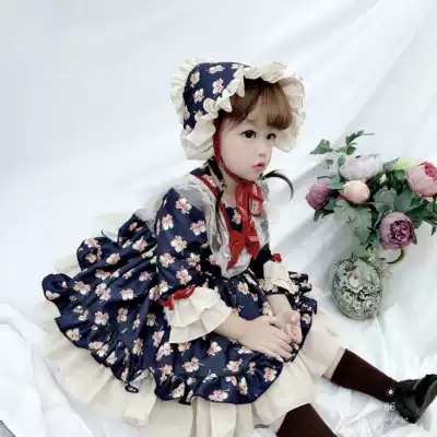66 princess new Lolita dress girl dress baby Spanish children's princess dress spring and autumn Western style