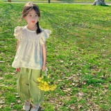 Детская футболка с коротким рукавом для принцессы, приятная телу летняя летняя одежда без рукавов, коллекция 2023, в западном стиле