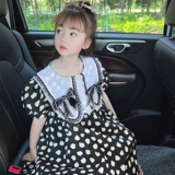 Шифоновое платье для принцессы, детская юбка, летняя летняя одежда, детская одежда, цветочный принт, коллекция 2022, в западном стиле