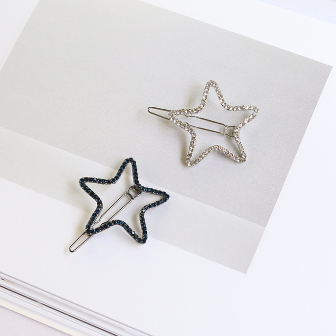 Hàn Quốc phụ kiện tóc kẹp tóc ngôi sao năm cánh sao kim cương bên clip đầu clip bangs clip rhinestone từ clip kẹp tóc trang sức đầu - Phụ kiện tóc kẹp tóc sau
