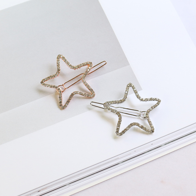 Hàn Quốc phụ kiện tóc kẹp tóc ngôi sao năm cánh sao kim cương bên clip đầu clip bangs clip rhinestone từ clip kẹp tóc trang sức đầu - Phụ kiện tóc kẹp tóc sau
