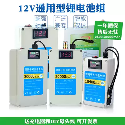 Customized 12V lithium battery USB 18650 battery outdoor audio xenon lamp Street Light Battery